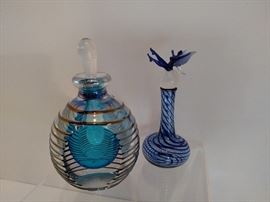 Art glass perfume bottles