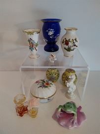 Collection of Herend, Austrian cobalt vase and others