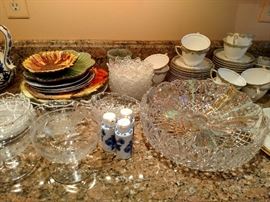 Kitchen pottery, porcelain and glassware