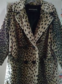 Faux leopard coat