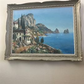 French tableau of a seaside 