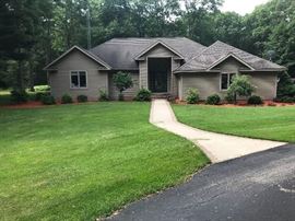 The sale venue as it appears from the road.