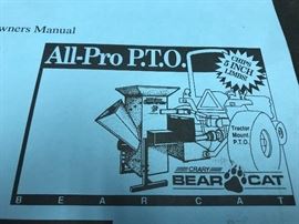 Owners' manual for Bear Cat