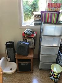 Space heaters, storage items, etc.