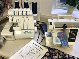 White Speedylock  serger and Mini Jaguar sewing machine