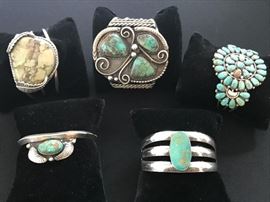 Silver & stone bracelets