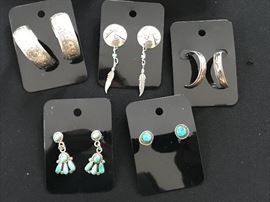 Assorted sterling earrings