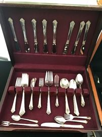 Sterling flatware set, "Damask Rose". NOT on PREMISES until SALE DATE