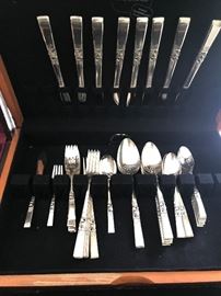 Silverplate "Viande" flatware set