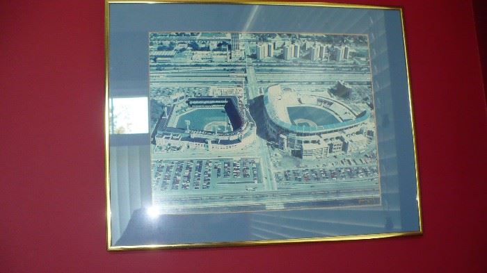 OLD AND NEW COMISKEY  BALL PARK PRINT 