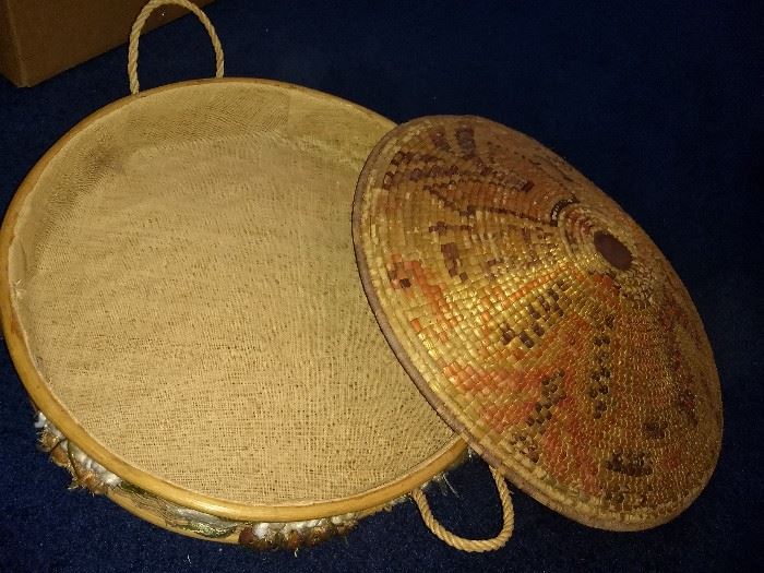 Lots of one of a kind vintage baskets from around the world 