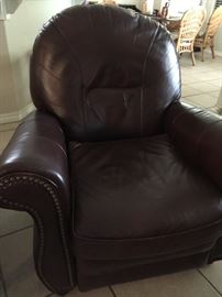 Oversized/Stuffed Bradington Young Leather Recliner