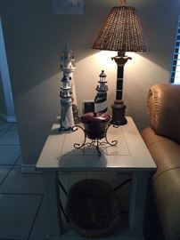 White Wash Table, Lamp, Lighthouses, Fondue Pot