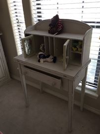 White Wash Desk with Beanie Babies
