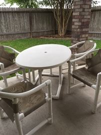 Pipe Creations Patio Table (Oval) and Chairs