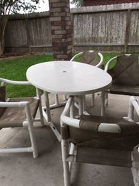 Pipe Creations Patio Table (Oval) and Chairs
