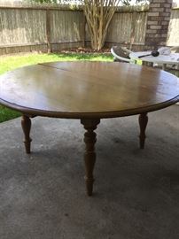 Hard Wood Large Round Table Great Repurpose Project