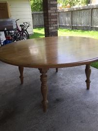 Hard Wood Large Round Table Great Repurpose Project