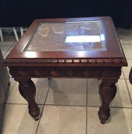 Sofa Table with Glass Top
