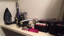 Assorted Hair Accessories Tools, Iron