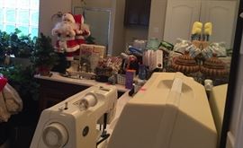 Assorted Christmas Décor, Kenmore Sewing Machine Portable