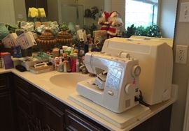 Assorted Christmas Décor, Kenmore Sewing Machine Portable