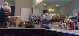Assorted Christmas Décor, Assorted Toiletries