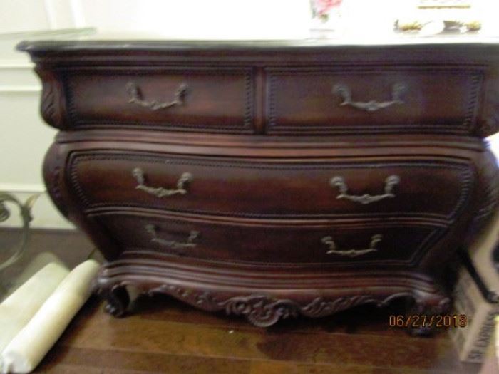 4 drawer side buffet with marble top.  
