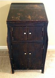 Vintage Sheet Music Stand With Four Doors And 6 Shelves 31"H x 17"W x 21"D