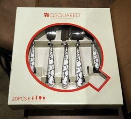Qsquared 20 Pcs Flatware Set Qty 2, NIB, Rio Stainless Steel Flatware And More