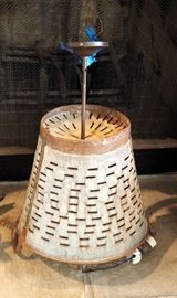Rustic Hanging Bucket Lamp, Bucket 17"