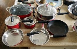 KitchenAide Pots And Pans With Some Lids
