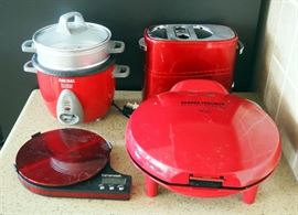 Kamenstein Food Scale, Roma 6 Cup Rice Cooker, Nostalgia Retro Series Hot Dog Cooker And George Foreman Healthy Cooking Grill