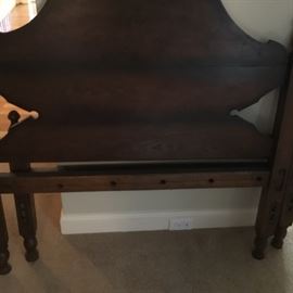 Antique twin bed.