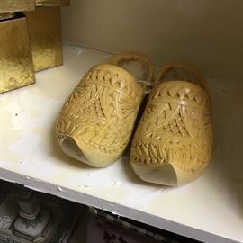 Carved wooden shoes from Holland.