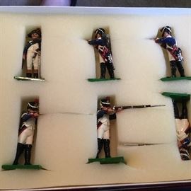 Set of Napoleonic war fusiliers lead soldiers.