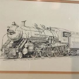Signed and numbered locomotive
