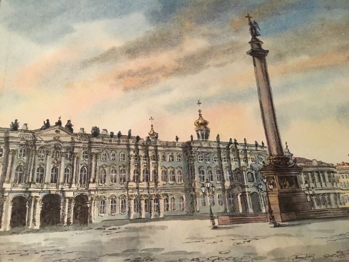 Colored St. Petersburg scenes