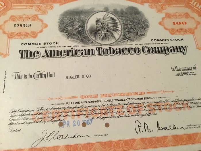 American Tobacco stock