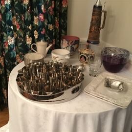 Silver plate cups and lots more