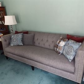 Gorman's upholstered sofa, purchased less than a year ago