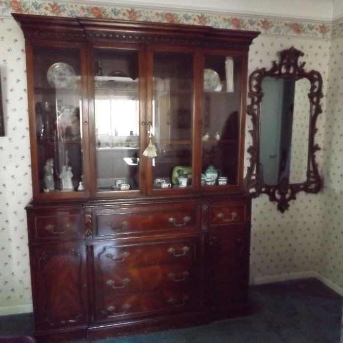 1940s-50s mahogany breakfront