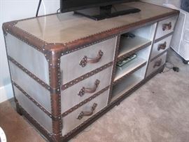 "Steamer Trunk" style entertainment center.