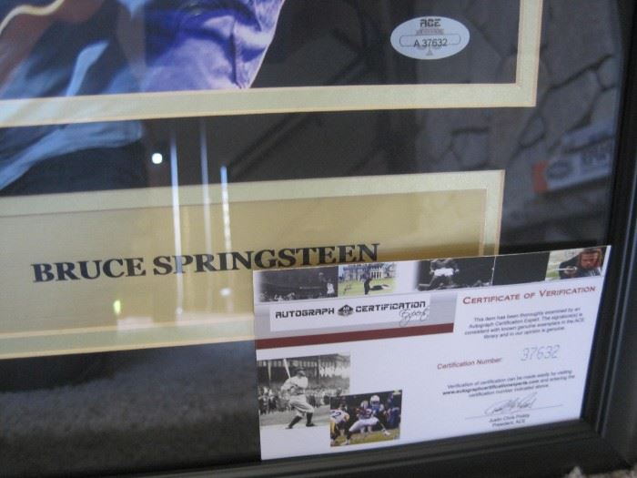 Bruce Springsteen Signed Photograph with certificate.