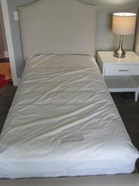 Single bed with mattress from Pottery Barn.