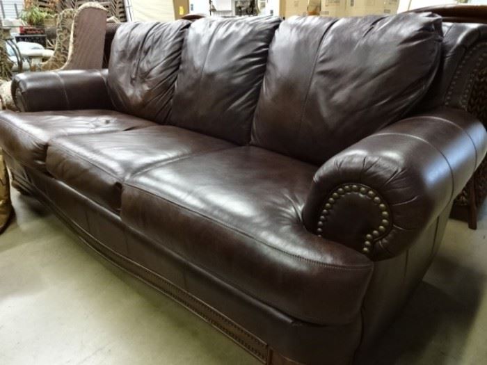 Brown Leather Sofa