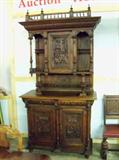 Brueghel Carved Hunt Cabinet circa 1880