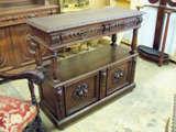 Dessert Server with lift up top, Marble inset underneath.
