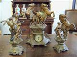 Magnificent 3 Piece Bronze Figural Set