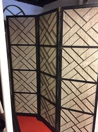 #54 RA misc (2) metal and woven screens w 3 panels 19x72 $100 ea $200.00